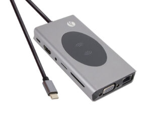 CU467 USB Type-C TO HDMI+VGA+USB3.0*5+RJ45+Audio+TF+SD+Wireless charging+PD Docking