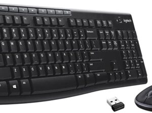 MK270 Logitech Wireless Keyboard and Mouse Combo MK270 Nano USB receiver Full size spill resistant keyboard 2 4GHz with a 10m range compact keyboard with 1000 dpi optical Mouse USB receiver  Eight hot keys