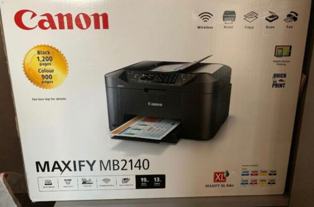 Impressora Canon A4 MAXIFY MB2140 Colour MFP (Print, Copy, Scan & Fax) ADF Wireless