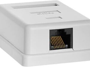 CAT5 RJ45 socket, surface mount box, 1 port