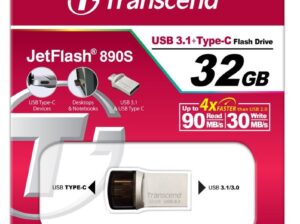 32GB TRANSCEND FLASH JF890S USB 3.0 OTG TO USB A + USB-C TYPE