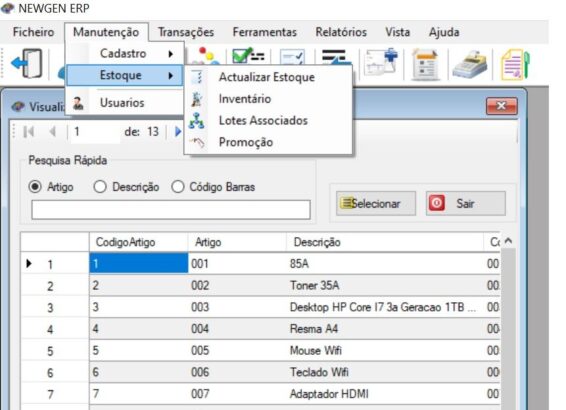 NEWGEN ERP – Ponto de Vendas e Gestão de Estoque