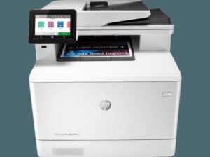 HP Colour LaserJet Pro MFP M479dw 27/27 PPM. Functions – Print, copy, scan. Duplex. 50-sheet ADF with single-pass, two-sided scanning