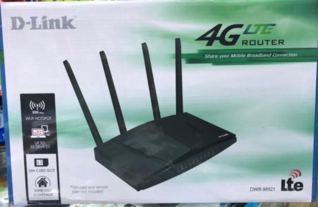 Router D Link 4G LTE  4Lan ports ( entra SIM card )