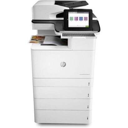 HP LaserJet Enterprise 700 colour Flow MFP M776zs – A3/A4 MFP (Replaces M775z) Print, copy, scan, fax. Automatic Duplex printing, Control panel 22.9 cm (9.0 in) with 20.3 cm (8.0 in) functional touchscreen.